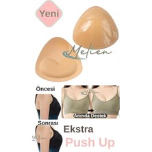 Melien Ten Yapışkanlı Görünmez Ekstra Push Up Mayo Crop Abiye Elbise Sütyen Gelinlik Göğüs Kaldırıcı Dolgunlaştırıcı Kaldırıcı Pedi