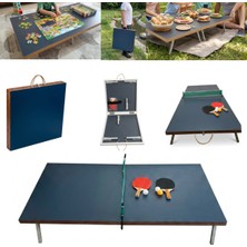 Katlanabilir Çok Amaçlı Masa - 140x70 cm Taşınabilir Masa Tenisi, Ders Çalışma, Oyun ve Yer Sofrası