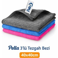 Mikrofiber Temizlik Bezi 3'lü Paket 40X40 cm - Iz Bırakmaz, Kurulama Gerektirmez, Yüksek Emici