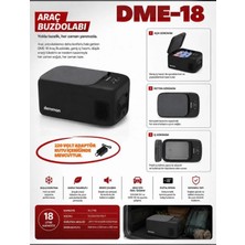 Ahmet Otomotiv -220 Adaptör Hediyeli- Demmon Özellikli 18LT Araç Içi Oto Buzdolabı