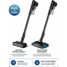 Philips 5 Aşamalı Filtreleme Sistemli, LED Başlıklı, Akıllı Dijital Ekran, 80 Dk Çalışma Süreli, Islak Kuru Premium Dikey Süpürge 