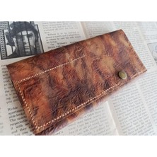 Mahfuz Crazy Gerçek Deri Tamamen El Emeği Özel Kalemleriniz Için Kalemlik Kalemkutu (8*18CM )  DAK253