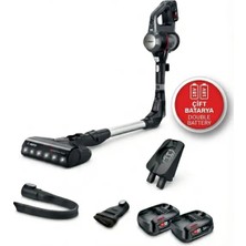 Bosch Unlimited 7 Yeni Seri (2 Bataryalı) 10 Yıl Motor Garantili Premium Şarjlı Dik Süpürge, Hijyenik ve Kartuş Filtreli 