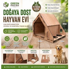 Premium Ahşap Kedi ve Küçük Irk Köpek Kulübesi