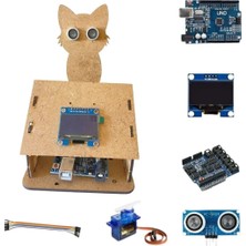 Eding Arduino Tabanlı Uzaklık Mesafe Ölçümü Istasyonu Proje Stem Elektronik Seti Mdf Ahşap Montaj
