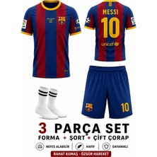 Sonvadi Barcelona Lionel Messi 2011 Sezon Bordo Çocuk Forma Takımı Çorap Hediyeli