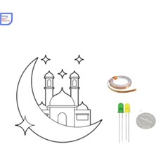 Eding Ramazan Ayı Temalı Ramazan Bayramı Kağıt Devre Kiti - Stem , CR2032,LED,BAKIR Iletken Bant 2 Metre