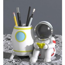 Oko Design Tasarım Astronot Kalemlik Astronot Figür Masaüstü Dekoru