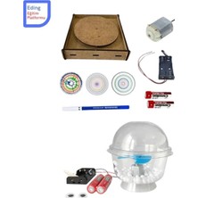 Eding Spinart Renk Ayrışımı ve Kar Küresi Elektrik Kuvvet ve Hareket Stem Fen Bilimleri Eğitim Seti