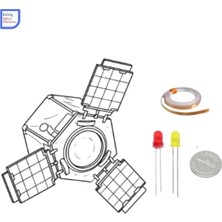 Eding Yerli ve Milli Araçlarımız Göktürk 2 Kağıt Devre Kit -Stem,bilim,teknoloji ,led,bakır Iletken Bant
