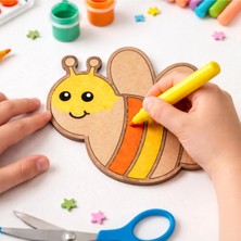 Eding Çocuklar Için Ahşap 20 Adet Arı Ahşap Boyama El Sanatları Tasarım Montessori Çocuk Gelişim Kiti