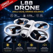 Rose Teknoloji L88 Hd Kamera Ledli 360 Dönebilen Oprik Akış Sabitleme ve Başsız Modlu Hobi Eğlence Drone