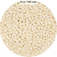 MiraLive Beyaz Renk 4 mm Yaklaşık 660 Adet / 60 Gram Cam Boncuk Oya Yazma Bileklik ve Kolye