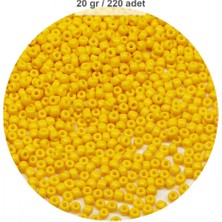 MiraLive Sarı Renk 4 mm Yaklaşık 220 Adet/20 Gram Cam Boncuk Oya Yazma Bileklik ve Kolye