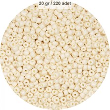 MiraLive Beyaz Renk 4 mm Yaklaşık 220 Adet/20 Gram Cam Boncuk Oya Yazma Bileklik ve Kolye