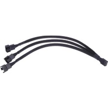 Hd Group 5353 3'lü Fan Çoklayıcı 3 Port Y Pwm 4 Pin Splitter Çoklayıcı Switch Örgülü Kablosu (5353-3'LÜ)