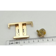 Angel Çanta Aksesuar 5.5x3.5 cm Light Gold T Model Kilit