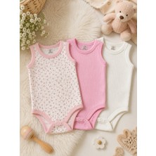 Bulut Anne ve Çocuk Askılı Çıtçıtlı Body 3'lü Paket Renkli Raporlu Esnek Kumaş 3-6 Yaş Kız Set