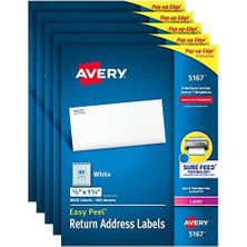 Hd Group Easy Peel Return Için Adres Etiketleri Lazer/led Yazıcı, 1/5,1 cm x 1 – 3/10,2 cm Box 8.000, Fall 5 Adet (5167)
