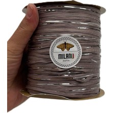 Angel Çanta Aksesuar Milano Rafya S38 Vizon Gümüş Simli 100 gr