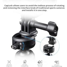 Hd Group Gopro Hero 13/12 Için Caplock Üçlü Vantuz Tutucu, Djı Osmo 360/ACTION 6/ 4/3 Için, 1/4"-20 Dişli Adaptörlü, Ace Pro 2/x5/one Rs Için Aksiyon Kamerası