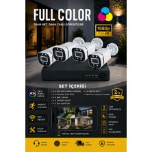 Umsn 4'lü Kamera Seti - Fhd Gece Renkli Su Geçirmez Ahd 500 GB