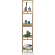Showdeko Cube 4 Raflı Metal Temperli Camlı Raflı Kitaplık G38XY180XD38CM