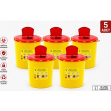 Telkar 10 Lt Tıbbi Atık Kutusu 5 Adet