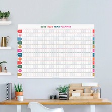 Bi'aldım 2026-2027 Akademik Duvar Takvimi | Eylül Başlangıçlı Yıllık Planlayıcı | Renkli Minimalist Duvar Planı | Okul ve Ofis Için Büyük Boy Takvim