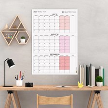 Bi'aldım Üç Aylık Planlayıcı 2027 Duvar Takvimi, Temmuz - Eylül 2027, 90 Günlük Planlama, Yılın Üçüncü Çeyreği Takvimi - 50X70CM