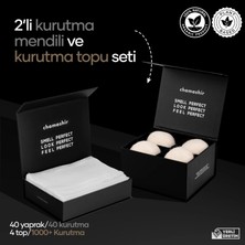 chamashir 4'lü Doğal Yün Kurutma Topu ve Kurutma Mendili Seti