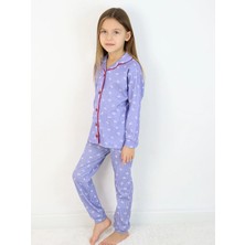 Luggi Baby Bebe Yaka Düğmeli Kız Çocuk Pijama Takımı