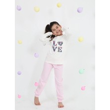Luggi Baby Bisiklet Yaka Uzun Kollu Kız Çocuk Pijama Takımı