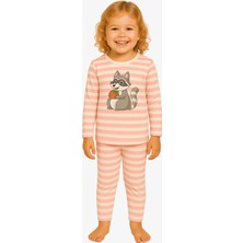 Luggi Baby Bisiklet Yaka Uzun Kollu Kız Çocuk Pijama Takımı