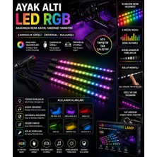 Her Araça Uyumlu Çakmaklı Girişli Ayak Altı LED Aydınlatma Rgb Kumandalı 12 LED Li