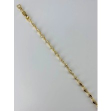 Hsc Bilişim Zirkon Taşlı Pirinç Bileklikler 17+2 cm - KBL0384