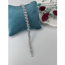 Hsc Bilişim Rodyum Zirkon Taşlı Pirinç Zirkon Bileklikler 18 cm - KBL0282