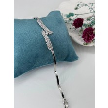 Hsc Bilişim Rodyum Zirkon Taşlı Pirinç Zirkon Bileklikler 18+2 cm - KBL0291