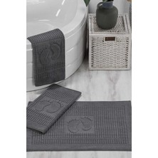 Hsc Bilişim 3 Lü Banyo Ayak Havlusu %100 Pamuklu 50X70 cm Antrasit