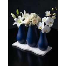 Canseb Elegance Elegance Serisi - Dörtlü Vazo Set - Renkli - Kendinden Hoş Kokulu - Dekoratif Set - (Çiçekler Dahil Değildir)