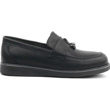 Ortopedikal Rakerplus Siyah Mat Loafer Klasik Çocuk Ayakkabısı