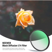 Neewer 82MM Black Soft Diffusion 1/4 Sinematik Efekt Filtresi [nwr-Blkdf-14-82]