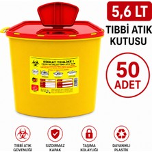 Telkar 5,6 Lt Tıbbi Atık Kutusu 50 Adet