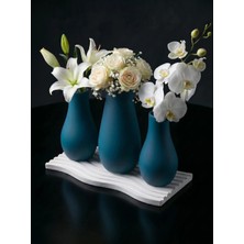 Canseb Elegance Elegance Serisi - Dörtlü Vazo Set - Renkli - Kendinden Hoş Kokulu - Dekoratif Set - (Çiçekler Dahil Değildir)
