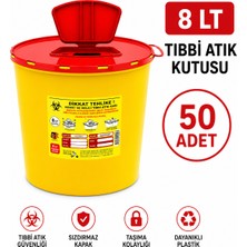 Telkar 8 Lt Tıbbi Atık Kutusu 50 Adet
