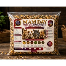 Mam Day Özel Gelişim Karışımı Kemirgen Yemi – Enerji & Kondüsyon Tavşan, Chinchilla, Ginepig, Hamster 1 Kg.