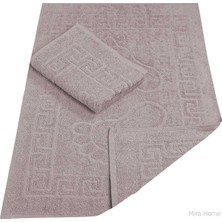 Hsc Bilişim 2 Li Banyo Ayak Havlusu %100 Pamuk 50X70 cm Menesch Mürdüm