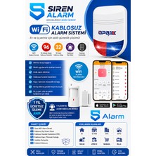OPAX Bgr-12 Wifi Kablosuz Siren Alarm Sistemi Mobil Uygulamalı (1 Yıl Ahm )