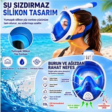 Yenilzd Panoramik Görüşlü Deniz Gözlüğü Tam Yüz Şnorkel Maske  Dry Top Sistem Şnorkel Seti (Sm - Beden