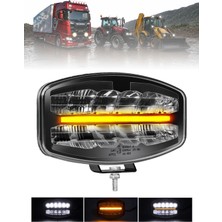 Dekohop Tır Kamyon 10 Inç LED Sis Farı Delici Aydınlatma LED 12V-24V  Beyaz LED Aydınlatma Sarı Gündüz LED